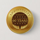 Search for 60th birthday celebration badges Gold