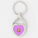Search for purple heart key rings Monogrammed