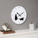 Search for animal silhouette clocks Cats