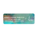 Search for aqua return address labels Calligraphy