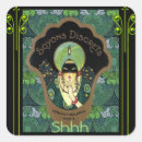 Search for advertising square stickers Black
