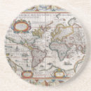 Search for antique maps coasters World