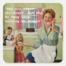 Search for funny retro housewife stickers For her