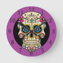 Search for day of the dead clocks Sugar skull