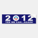 Search for yes we can bumper stickers Obama