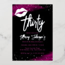 Search for hot pink 30th birthday invitations Thirtieth