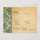 Search for damask rsvp cards Blue