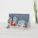 Search for vintage winter village christmas cards Non photo
