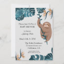 Search for sloth baby shower invitations Safari