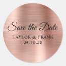 Search for rose gold save the date stickers Metallic