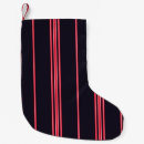 Search for navy blue and white christmas stockings Stripes
