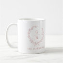 Search for monogram wreath mugs Elegant