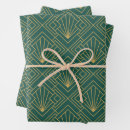 Search for gold geometric wrapping paper Green and gold