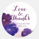 Search for purple wedding stickers Plum