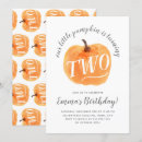Search for white pumpkin birthday invitations Fall