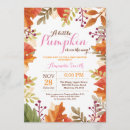 Search for autumn baby girl shower invitations A little pumpkin