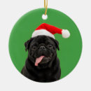 Search for black pug christmas tree decorations Dog lover