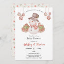 Search for snowman baby shower invitations Watercolor