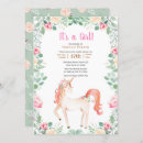 Search for unicorn baby girl shower invitations Pink
