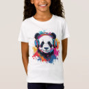 Search for panda girls tshirts Watercolor