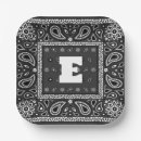 Search for paisley paper plates Black