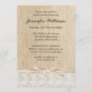 Search for burlap bridal shower invitations Vintage