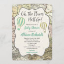 Search for hot air balloon baby boy shower invitations Rustic