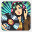 Search for vinyl album stickers Retro