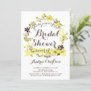 Search for yellow bridal shower invitations Floral