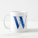 Search for monogram letter w mugs Floral