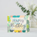 Search for blue floral birthday cards Green