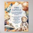 Search for 1st birthday time capsule Blue gold galaxy