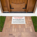 Search for novelty doormats Warning