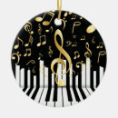 Search for piano christmas tree decorations Black