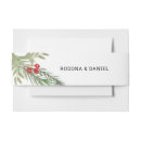 Search for christmas wedding invitation belly bands Greenery