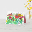 Search for bright red flower cards Hand painted flowers