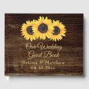 Search for wood wedding guest books Sunflowers
