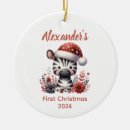 Search for zebra christmas tree decorations Baby first christmas