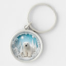 Search for white polar bear key rings Winter
