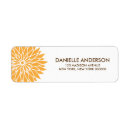 Search for orange flower return address labels Floral
