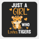 Search for tiger girl stickers Animals