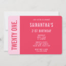Search for trendy 21st birthday invitations Bold typography