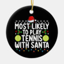Search for tennis christmas tree decorations Santa