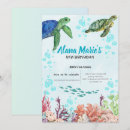 Search for seaside birthday invitations Soft pink lavender teal