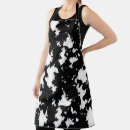 Search for black and white cow aprons Rustic