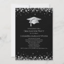 Search for school colors graduation invitations Black