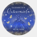 Search for elegant royal blue stickers Quinceañera