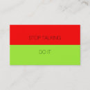 Search for stop business cards Talking