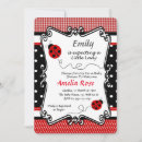 Search for lady bug baby shower invitations Polka dot