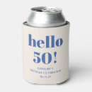 Search for 50th birthday can coolers Bold typography